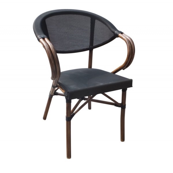 Aluminum Rattan Restaurant Chair - Antigua Arm Chair